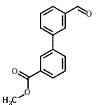 structure of CAS# 386297-59-2, Methyl 3'-Formyl-3-Biphenylcarboxylate
