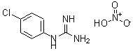 structure of CAS# 38647-83-5, 1-(4-Chlorophenyl)Guanidine Nitrate (1:1);(4-chlorophenyl)guanidine mononitrate;2-(4-Chlorophenyl)guanidine nitrate;4-(Chlorophenyl)guanidinium nitrate