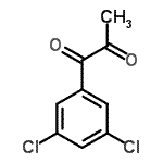 structure of CAS# 386715-49-7, 1-(3,5-Dichlorophenyl)-1,2-Propanedione;1-(3,5-Dichlorophenyl)-1,2-propandione;1,2-PROPANEDIONE,1-(3,5-DICHLOROPHENYL)-;MFCD01941316