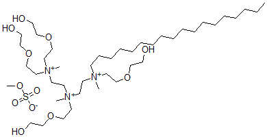 CAS#: 38719-97-0， 2-[Bis[2-(2-Hydroxyethoxy)Ethyl]-Methylazaniumyl]Ethyl-[2-(2-Hydroxyethoxy)Ethyl]-[2-[2-(2-Hydroxyethoxy)Ethyl-Methyl-Octadecylazaniumyl]Ethyl]-Methylazanium Methyl Sulfate