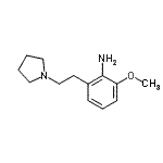 结构式 CAS# 387358-44-3, 2-甲氧基-6-[2-(1-吡咯烷基)乙基]苯胺