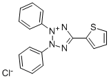 structure of CAS# 38800-20-3, 2,3-Diphenyl-5-(2-Thienyl)Tetrazolium Chloride;2,3-DIPHENYL-5-(2-THIENYL)TETRAZOLIUM CHLORIDE 95+%;2,3-DIPHENYL-5-(2-THIENYL)TETRAZOLIUM CHLORIDE;Diphenylthienyltetrazoliumchloride