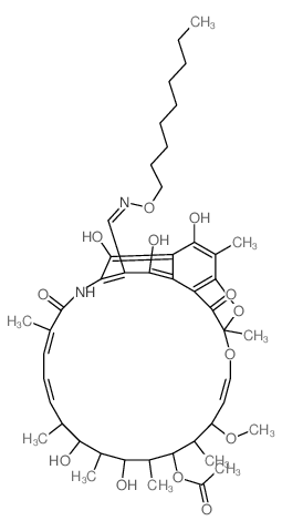CAS#: 38850-20-3， 3-Formyl-5,6,9,17,19,21-Hexahydroxy-23-Methoxy-2,4,12,16,18,20,22-Heptamethyl-2,7-(Epoxypentadeca(1,11,13)Trienimino)Naphtho(2,1-b)Furan-1,11(2H)-Dione 21-Acetate O-Nonyloxime