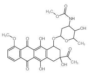 CAS#: 38942-79-9， Methyl N-[6-[(3-Acetyl-3,5,12-Trihydroxy-10-Methoxy-6,11-Dioxo-2,4-Dihydro-1H-Tetracen-1-Yl)Oxy]-3-Hydroxy-2-Methyloxan-4-Yl]Carbamate