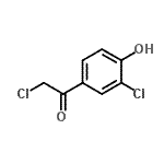 structure of CAS# 39066-18-7, 2-Chloro-1-(3-Chloro-4-Hydroxyphenyl)Ethanone;2-chloro-1-(3-chloro-4-hydroxyphenyl)ethan-1-one;ethanone, 2-chloro-1-(3-chloro-4-hydroxyphenyl);MFCD13173043