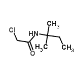 structure of CAS# 39096-81-6, 2-Chloro-N-(2-Methyl-2-Butanyl)Acetamide;2-chloro-N-(1,1-dimethylpropyl)acetamide;acetamide, 2-chloro-N-(1,1-dimethylpropyl);N-(1,1-dimethylpropyl)-2-chloroacetamide
