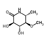 CAS 登录号：391594-52-8， (3R,4R,5R,6R)-3,4-二羟基-5-甲氧基-6-甲基-2-哌啶酮