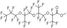 structure of CAS# 39187-47-8, Perfluoro-2,5,8-Trimethyl-3,6,9-Trioxadodecanoic Acid Methyl Ester;2,3,3,3-Tetrafluoro-2-[1,1,2,3,3,3-Hexafluoro-2-[1,1,2,3,3,3-Hexafluoro-2-(1,1,2,2,3,3,3-Heptafluoropropoxy)Propoxy]Propoxy]Propanoic Acid Methyl Ester;2,3,3,3-Tetrafluoro-2-[1,1,2,3,3,3-Hexafluoro-2-[1,1,2,3,3,3-Hexafluoro-2-(1,1,2,2,3,3,3-Heptafluoropropoxy)Propoxy]Propoxy]Propionic Acid Methyl Ester;Perfluoro-2,5,8-Trimethyl-3,6,9-Trioxadodecanoic Acid, Methyl Ester