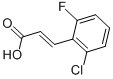 structure of CAS# 392-22-3, 2-Chloro-6-Fluorocinnamic Acid;(E)-3-(2-Chloro-6-Fluoro-Phenyl)Prop-2-Enoate;(E)-3-(2-Chloro-6-Fluoro-Phenyl)Acrylate;Zinc00152630