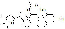 CAS#: 39379-60-7， [1,3-Dihydroxy-10,13-Dimethyl-17-[1-(4,5,5-Trimethyloxolan-2-Yl)Ethyl]-2,3,4,7,8,9,11,12,14,15,16,17-Dodecahydro-1H-Cyclopenta[a]Phenanthren-12-Yl] Acetate