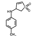 structure of CAS# 39565-71-4, N-(4-Methylphenyl)-2,3-Dihydro-3-Thiophenamine 1,1-Dioxide;(1,1-Dioxido-2,3-dihydro-3-thienyl)(4-methylphenyl)amine;3-[(4-met<wbr>hylphenyl<wbr>)amino]-2<wbr>,3-dihydr<wbr>o-1??-thi<wbr>ophene-1,<wbr>1-dione;3-[(4-met<wbr>hylphenyl<wbr>)amino]-2<wbr>,3-dihydr<wbr>o-1λ6-thi<wbr>ophene-1,<wbr>1-dione