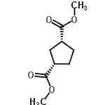 结构式 CAS# 39590-04-0, 二甲基(1R,3S)-1,3-环戊烷二羧酸酯