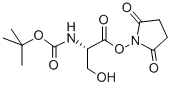 structure of CAS# 39747-65-4, N-[(1,1-Dimethylethoxy)Carbonyl]-L-Serine 2,5-Dioxo-1-Pyrrolidinyl Ester;BOC-L-SERINE N-HYDROXYSUCCINIMIDE ESTER;BOC-L-SERINE HYDROXYSUCCINIMIDE ESTER;BOC-L-SERINE HYDROXYSUCCINIMIDESTER