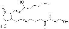 结构式 CAS# 398138-28-8, (5Z,8Xi,13E)-9,15-二羟基-N-(2-羟基乙基)-11-氧代前列腺-5,13-二烯-1-酰胺