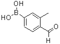 结构式 CAS# 398151-59-2, 4-甲酰基-3-甲基苯硼酸