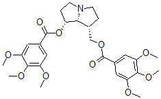 CAS#: 39818-20-7， [(1R,7S,8R)-7-[(3,4,5-Trimethoxybenzoyl)Oxymethyl]-2,3,5,6,7,8-Hexahydro-1H-Pyrrolizin-1-Yl] 3,4,5-Trimethoxybenzoate
