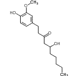结构式 CAS# 39886-76-5, 5-羟基-1-(4-羟基-3-甲氧基苯基)-3-癸酮