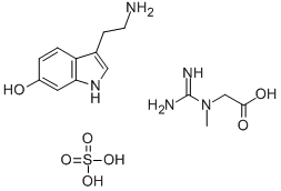 结构式 CAS# 39929-25-4, 6-羟基色胺,肌氨酸硫酸盐