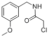 structure of CAS# 40023-02-7, 2-Chloro-N-(3-Methoxybenzyl)Acetamide;2-Chloro-N-(3-Methoxybenzyl)Acetamide;2-Chloro-N-[(3-Methoxyphenyl)Methyl]Ethanamide;Mls000336269