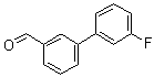 structure of CAS# 400750-09-6, 3'-Fluoro-[1,1'-Biphenyl]-3-Carboxaldehyde;Sbb007519;3'-Fluoro-Biphenyl-3-Carbaldehyde;Bas 10156560