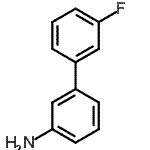 structure of CAS# 400751-05-5, 3'-Fluoro-3-Biphenylamine;(3'-fluorobiphenyl-3-yl)amine;3-(3-fluorophenyl)aniline;3-(3-fluorophenyl)phenylamine