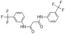 结构式 CAS# 402-21-1, N,N''-二-(3-三氟甲基-苯基)-丙二酰胺