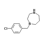 structure of CAS# 40389-65-9, 1-(4-Chlorobenzyl)-1,4-Diazepane;1-[(4-chlorophenyl)methyl]-1,4-diazaperhydroepine;MFCD03407501