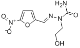 CAS 登录号：405-22-1， 1-(2-羟基乙基)-1-[(5-硝基呋喃-2-基)亚甲基氨基]脲