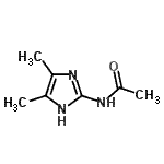 结构式 CAS# 40639-97-2, N-(4,5-二甲基-1H-咪唑-2-基)乙酰胺