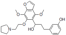 CAS#: 40680-99-7， 4,7-Dimethoxy-alpha-[2-(3-Hydroxyphenyl)Ethyl]-6-[2-(1-Pyrrolidinyl)Ethoxy]-5-Benzofuranmethanol