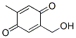 structure of CAS# 40870-52-8, 2-Hydroxymethyl-5-Methyl-p-Benzoquinone;2-(Hydroxymethyl)-5-Methyl-1,4-Benzoquinone;2-Methyl-5-Methylol-P-Benzoquinone;2-(Hydroxymethyl)-5-Methyl-Cyclohexa-2,5-Diene-1,4-Dione