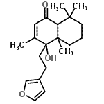 CAS#: 40883-07-6， 4-[2-(3-Furyl)Ethyl]-4-Hydroxy-3,4A,8,8-Tetramethyl-4A,5,6,7,8,8A-Hexahydro-1(4H)-Naphthalenone