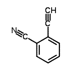 结构式 CAS# 40888-26-4, 2-乙炔基苯甲腈