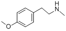 structure of CAS# 4091-50-3, [2-(4-Methoxy-Phenyl)-Ethyl]-Methyl-Amine;2-(4-Methoxyphenyl)-N-Methyl-Ethanamine;2-(4-Methoxyphenyl)Ethyl-Methyl-Amine;3-13-00-01640 (Beilstein Handbook Reference)