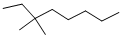 structure of CAS# 4110-44-5, 3,3-Dimethyloctane;Octane, 3,3-Dimethyl-;Inchi=1/C10h22/C1-5-7-8-9-10(3,4)6-2/H5-9H2,1-4H