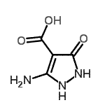 structure of CAS# 412301-20-3, 5-Amino-3-Oxo-2,3-Dihydro-1H-Pyrazole-4-Carboxylic Acid;1H-PYRAZOLE-4-CARBOXYLICACID, 5-AMINO-2,3-DIHYDRO-3-OXO-;5-Amino-3-oxo-2,3-dihydro-1H-pyrazole-4-carboxylic acid;5-Amino-3-oxo-2,3-dihydro-1H-pyrazole-4-carboxylicacid