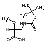CAS#: 412352-67-1， (2R)-3-(Tert-Butoxycarbonylamino)-2-Methoxy-Propanoic Acid