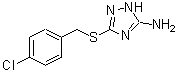 结构式 CAS# 41266-78-8, 3-[(4-氯苄基)巯基]-1H-1,2,4-三唑-5-胺