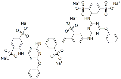 CAS#: 41267-43-0， Hexasodium 2,2'-[Vinylenebis[(3-Sulphonato-4,1-Phenylene)Imino(6-Phenoxy-1,3,5-Triazine-4,2-Diyl)Imino]]Bis(Benzene-1,4-Disulphonate)