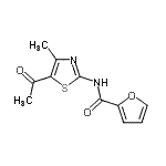 CAS 登录号：413613-24-8， N-(5-乙酰基-4-甲基-1,3-噻唑-2-基)-2-糠酰胺