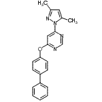 CAS 登录号:413620-31-2, 4-(4-联苯基氧基)-6-(3,5-二甲基-1H-吡唑-1-基)嘧啶