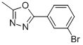 structure of CAS# 41491-53-6, 2-(3-Bromophenyl)-5-Methyl-1,3,4-Oxadiazole;2-(3-Bromophenyl)-5-Methyl-1,3,4-Oxadiazole(SALTDATA: FREE);2-(3-Bromophenyl)-5-Methyl-1,3,4-Oxadiazole