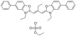 CAS#: 41503-61-1， 3-Ethyl-2-(2-[(3-Ethyl-5-Phenyl-2(3H)-Benzoxazolinylidene) Methyl]-1-Butenyl )-5-Phenyl Benzoxazolium Ethyl Sulfate