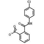 结构式 CAS# 41562-57-6, N-(4-氯苯基)-2-硝基苯甲酰胺