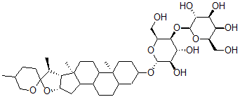 CAS#: 41679-10-1， [(25R)-5a-Spirostan-3b-Yl]4-O-(beta-D-Galactopyranosyl)-beta-D-Glucopyranoside