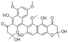 CAS#: 41689-66-1， 2,2',3,3'-Tetrahydro-2,2',5,5',8-Pentahydroxy-6,6',8'-Trimethoxy-2,2'-Dimethyl-7,10'-Bi[4H-Naphtho[2,3-b]Pyran]-4,4'-Dione