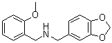 structure of CAS# 418774-45-5, N-[(2-Methoxyphenyl)Methyl]-1,3-Benzodioxole-5-Methanamine;1,3-Benzodioxol-5-Ylmethyl-[(2-Methoxyphenyl)Methyl]Ammonium;1,3-Benzodioxol-5-Ylmethyl-(2-Methoxybenzyl)Ammonium;Zinc00275544