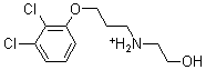结构式 CAS# 418788-90-6, 2-[[3-(2,3-二氯苯氧基)丙基]氨基]乙醇