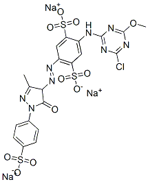CAS#: 41973-82-4， Trisodium 2-[(4-Chloro-6-Methoxy-1,3,5-Triazin-2-Yl)Amino]-5-[[4,5-Dihydro-3-Methyl-5-Oxo-1-(4-Sulphonatophenyl)-1H-Pyrazol-4-Yl]Azo]Benzene-1,4-Disulphonate