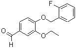 结构式 CAS# 423724-00-9, 3-乙氧基-4-[(2-氟苄基)氧基]苯甲醛